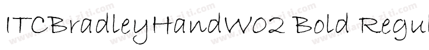ITCBradleyHandW02 Bold Regular字体转换